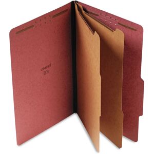 Universal 10280 Pressboard Classification Folder Legal Six-Section Red 10/Bo Universal 10280 Pressboard Classification Folder Legal Six-Section Red 10/Bo