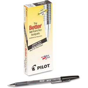 Pilot 35711 Better Ball Point Stick Pen Black Ink 1mm Dozen Pilot 35711 Better Ball Point Stick Pen Black Ink 1mm Dozen