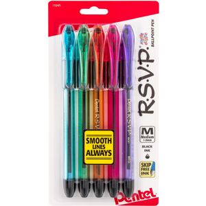 Pentel RSVP Razzle-Dazzle Ballpoint Pen (1.0mm) Medium Line Black Ink Pack of Pentel RSVP Razzle-Dazzle Ballpoint Pen (1.0mm) Medium Line Black Ink Pack of