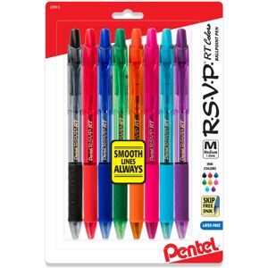 Pentel R.S.V.P. RT Colors New Retractable Ballpoint Pen Medium Line Assorted I Pentel R.S.V.P. RT Colors New Retractable Ballpoint Pen Medium Line Assorted I