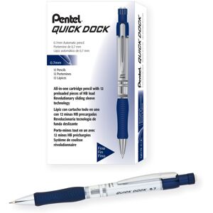 Pentel Quick-Dock Mechanical Pencil 0.7mm Blue Barrel Box of 12 (QD7E-C) Pentel Quick-Dock Mechanical Pencil 0.7mm Blue Barrel Box of 12 (QD7E-C)