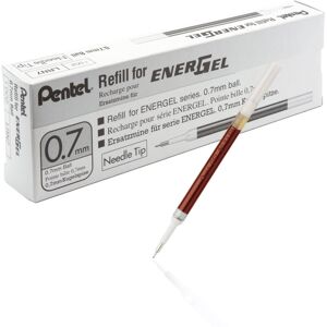 Pentel Refill Ink for EnerGel 0.7mm Needle Tip Liquid Gel Pen Pack of 12 Red I Pentel Refill Ink for EnerGel 0.7mm Needle Tip Liquid Gel Pen Pack of 12 Red I
