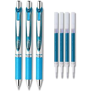Pentel EnerGel Deluxe RTX Liquid Gel Ink Pen Set Kit Pack of 3 with 0.7mm Pen w Pentel EnerGel Deluxe RTX Liquid Gel Ink Pen Set Kit Pack of 3 with 0.7mm Pen w