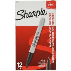 SHARPIE Permanent Marker Fine Point Black (30101) (12 Markers) SHARPIE Permanent Marker Fine Point Black (30101) (12 Markers)