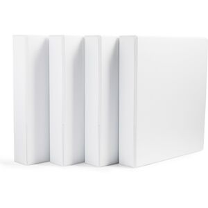 Amazon Basics 3 Ring Binder with 1.5 Inch D-Ring and Clear Overlay White 4-Pac Amazon Basics 3 Ring Binder with 1.5 Inch D-Ring and Clear Overlay White 4-Pac