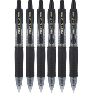 PILOT G2 Mini Premium Retractable Gel Roller Pen Fine Point 07mm Black Ink 6 PILOT G2 Mini Premium Retractable Gel Roller Pen Fine Point 07mm Black Ink 6