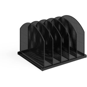 Safco Products Onyx Desk Organizer 5 Upright Sections Black (3215BLKD Safco Products Onyx Desk Organizer 5 Upright Sections Black (3215BLKD