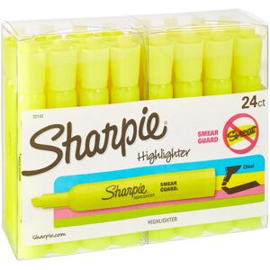 SHARPIE Tank Style Highlighters Chisel Tip Fluorescent Yellow 24 Count SHARPIE Tank Style Highlighters Chisel Tip Fluorescent Yellow 24 Count
