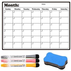 Unbranded (A) Magnetic Fridge Calendar Whiteboard with Dry-erase Marker Erasable Reusable Unbranded (A) Magnetic Fridge Calendar Whiteboard with Dry-erase Marker Erasable Reusable