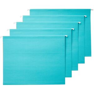 Amazon Basics Hanging File Folders Letter Size Aqua 25-Pack Amazon Basics Hanging File Folders Letter Size Aqua 25-Pack