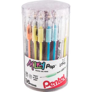 Pentel Milky POP Beauty Beauty Beauty Pastel Gel Pens 0.8mm Med. Lines Assorte Pentel Milky POP Beauty Beauty Beauty Pastel Gel Pens 0.8mm Med. Lines Assorte