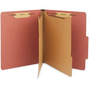 Staples 100% Recycled Classification Folders Letter 2 Partitions Red 20/box Staples 100% Recycled Classification Folders Letter 2 Partitions Red 20/box