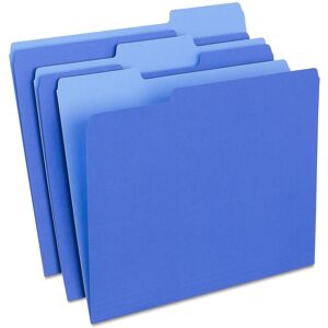 Staples 224527 Colored File Folders 3-Tab Letter Blue 100/Box Staples 224527 Colored File Folders 3-Tab Letter Blue 100/Box