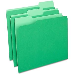 Staples 224543 Colored Top-Tab File Folders 3 Tab Green Letter Size 100/Pack Staples 224543 Colored Top-Tab File Folders 3 Tab Green Letter Size 100/Pack
