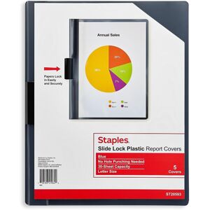 Staples 919873 Slide Locking Report Covers Letter Blue 5/Pack (20593) Staples 919873 Slide Locking Report Covers Letter Blue 5/Pack (20593)