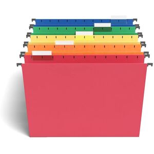 Staples 813110 Reinforced Hanging File Folders 5-Tab Letter Size Asst. Colors 25 Staples 813110 Reinforced Hanging File Folders 5-Tab Letter Size Asst. Colors 25