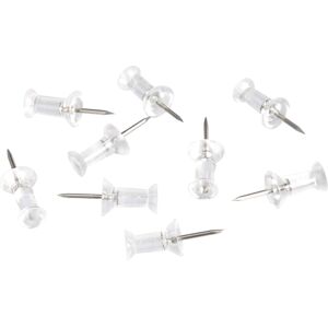 Amazon Basics Push Pins Tacks Clear Plastic Head Steel Point 100-Pack Amazon Basics Push Pins Tacks Clear Plastic Head Steel Point 100-Pack
