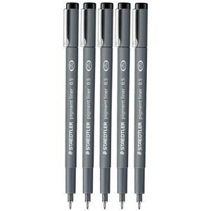Staedtler 0.5 mm Pigment Liner Fineliner Sketching Drawing Drafting Pens Pack of Staedtler 0.5 mm Pigment Liner Fineliner Sketching Drawing Drafting Pens Pack of