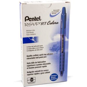 Pentel RSVP RT Colors Retractable Ballpoint Pen (1.0mm) Medium Line Barrel Bl Pentel RSVP RT Colors Retractable Ballpoint Pen (1.0mm) Medium Line Barrel Bl