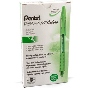 Pentel RSVP RT Colors Retractable Ballpoint Pen (1.0mm) Medium Line Barrel Gr Pentel RSVP RT Colors Retractable Ballpoint Pen (1.0mm) Medium Line Barrel Gr