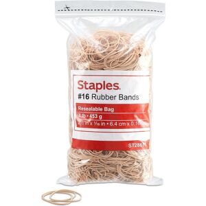 Staples; Economy Rubber Bands Size #16 1 lb. 2 1/2"""" X 1/16"""" Staples; Economy Rubber Bands Size #16 1 lb. 2 1/2"""" X 1/16""""