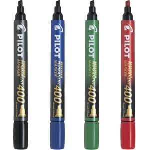 Pilot Premium 400 Permanent Marker Broad Chisel Tip Assorted Colors Pack of 4 Pilot Premium 400 Permanent Marker Broad Chisel Tip Assorted Colors Pack of 4