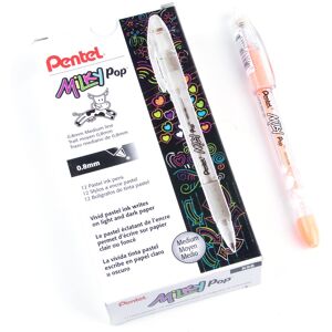 Pentel Milky Pop Pastel Gel Pen (0.8mm) Medium Line Orange Ink - K98-LF Pentel Milky Pop Pastel Gel Pen (0.8mm) Medium Line Orange Ink - K98-LF