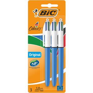 BIC 4 Colours Original Pens, Multi Coloured Pens All In One, Biro Pens, Medium 1 BIC 4 Colours Original Pens, Multi Coloured Pens All In One, Biro Pens, Medium 1