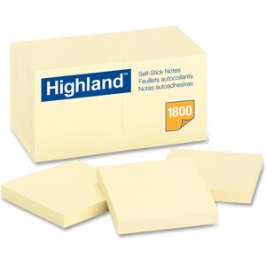 3M Highland Sticky Notes 3 x 3 Inches Yellow 18 Pack (6549-18) 3M Highland Sticky Notes 3 x 3 Inches Yellow 18 Pack (6549-18)
