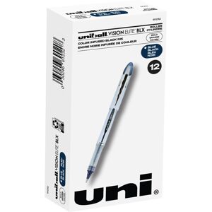 uni-ball Vision Elite BLX Infusion Rollerball Pens Bold Point 0.8mm Blue/Black uni-ball Vision Elite BLX Infusion Rollerball Pens Bold Point 0.8mm Blue/Black