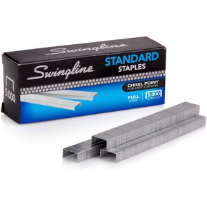 Swingline Standard Staples 1/4"""" Full Strip Box Of 5 000 Swingline Standard Staples 1/4"""" Full Strip Box Of 5 000