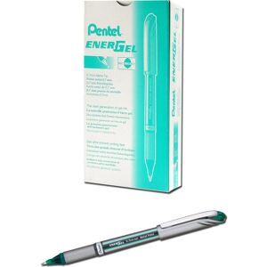 Pentel EnerGel NV Gel Ink Pen (0.7mm) Medium Point Capped Metal Tip Green In Pentel EnerGel NV Gel Ink Pen (0.7mm) Medium Point Capped Metal Tip Green In