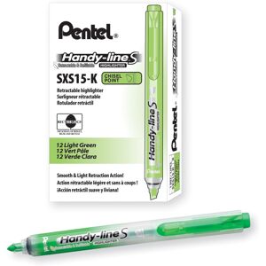 Pentel Handy-Line S Retractable and Refillable Chisel Tip Highlighter Light Gre Pentel Handy-Line S Retractable and Refillable Chisel Tip Highlighter Light Gre