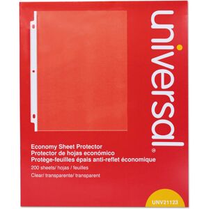 Universal 21123 Standard Sheet Protector Economy 8 1/2 x 11 Clear 200/Box Universal 21123 Standard Sheet Protector Economy 8 1/2 x 11 Clear 200/Box
