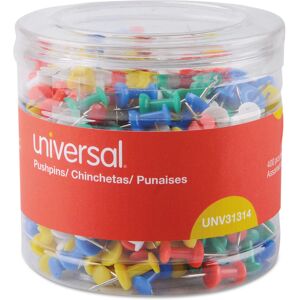 Universal 31314 Colored Push Pins Plastic Assorted 3/8-Inch 400/Pack Universal 31314 Colored Push Pins Plastic Assorted 3/8-Inch 400/Pack