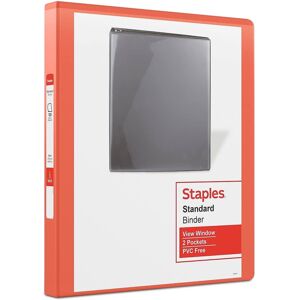 Staples 82617 Standard 1/2-Inch 3-Ring View Binder Orange (26430-Cc) Staples 82617 Standard 1/2-Inch 3-Ring View Binder Orange (26430-Cc)