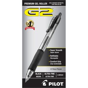 Pilot G2 Premium Gel Roller Pens Ultra Fine Point 0.38 mm Pack of 1 Pilot G2 Premium Gel Roller Pens Ultra Fine Point 0.38 mm Pack of 1
