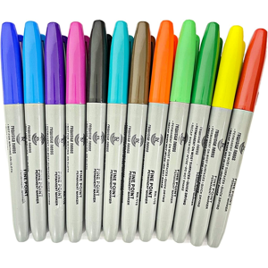 Unbranded Permanent Marker Pens - Fine Tip Bullet Point, Assorted Colours, Permanent Ink f Unbranded Permanent Marker Pens - Fine Tip Bullet Point, Assorted Colours, Permanent Ink f