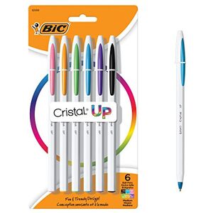 BIC Cristal Up Ballpoint Pen Medium Point (1.2mm) Assorted Colors 6Count BIC Cristal Up Ballpoint Pen Medium Point (1.2mm) Assorted Colors 6Count