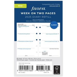 Filofax Mini week on two pages English 2025 diary Filofax Mini week on two pages English 2025 diary
