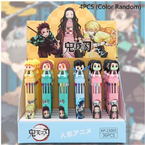Unbranded 4pcs Demon Slayer Anime Multicolor Ballpoint Pen 10in1 Retractable Student Unbranded 4pcs Demon Slayer Anime Multicolor Ballpoint Pen 10in1 Retractable Student