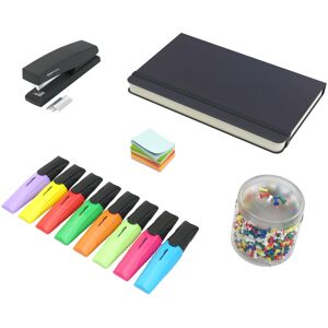 Amazon Basics - Office Essentials Set: Notebook, Push Pins, Sticky Notes, Highli Amazon Basics - Office Essentials Set: Notebook, Push Pins, Sticky Notes, Highli