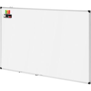 Amazon Basics Whiteboard Drywipe Magnetic with Pen Tray and Aluminium Trim, 150 Amazon Basics Whiteboard Drywipe Magnetic with Pen Tray and Aluminium Trim, 150