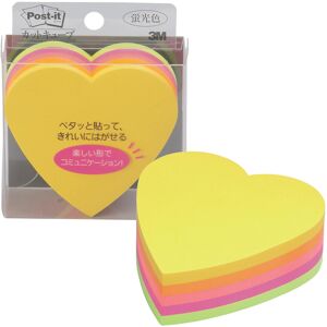 3M Post-it and sticky notes Heart 72x72mm fluorescent color five-color 225 sheet 3M Post-it and sticky notes Heart 72x72mm fluorescent color five-color 225 sheet