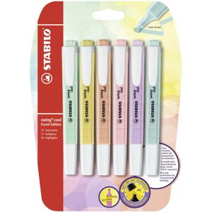 STABILO swing cool Pastel - Highlighter - Pack of 6 - Assorted Colours STABILO swing cool Pastel - Highlighter - Pack of 6 - Assorted Colours