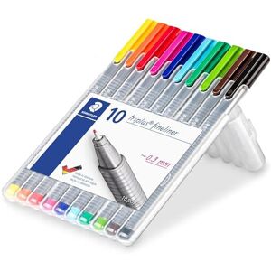 STAEDTLER 334 SB10 Triplus Fineliner Superfine Pen, 0.3mm Line Width - Assorted STAEDTLER 334 SB10 Triplus Fineliner Superfine Pen, 0.3mm Line Width - Assorted