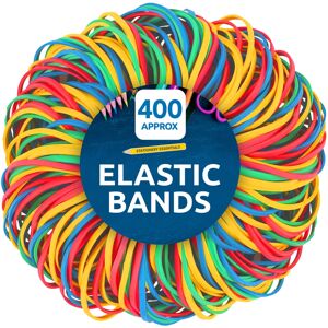 SOL 400pk Elastic Bands, Coloured Thick Rubber Bands in Various Sizes for Home & SOL 400pk Elastic Bands, Coloured Thick Rubber Bands in Various Sizes for Home &