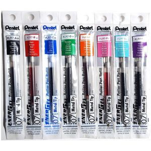 Pentel LR7 Refills for Energel gel Pen 07mm Metal Tip - Set of 8 colors - Black Pentel LR7 Refills for Energel gel Pen 07mm Metal Tip - Set of 8 colors - Black