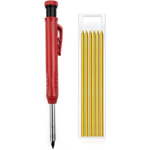 GreenZech (Red pen shell + Yellow refill) Mechanical Pencil with Sharpener Cap, Non-Slip G GreenZech (Red pen shell + Yellow refill) Mechanical Pencil with Sharpener Cap, Non-Slip G