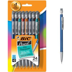 BIC Xtra-Precision Mechanical Pencil Metallic Barrel Fine Point (0.5mm) 24-Co BIC Xtra-Precision Mechanical Pencil Metallic Barrel Fine Point (0.5mm) 24-Co